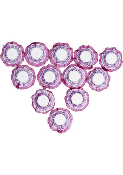 Fırfırlı El Kına Gecesi Mumu 12 Adet