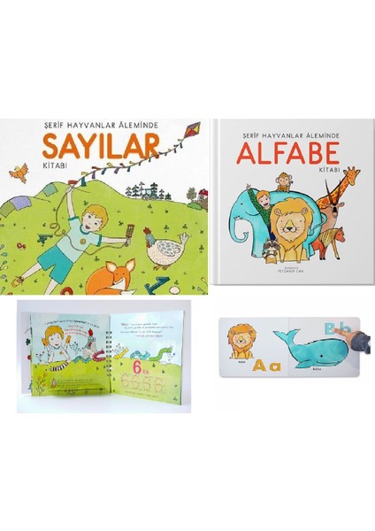 Şerif Hayvanlar Aleminde 2 Kitap Set (Sayılar Kitabı, Alfabe Kitabı)