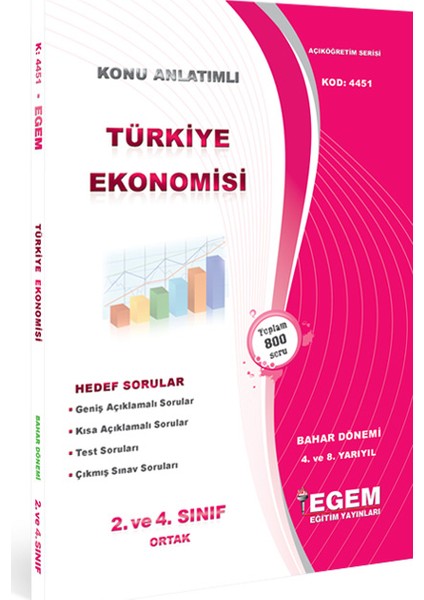 Türkiye Ekonomisi Konu Anlatımlı Soru Bankası - Bahar Dönemi (8. Yarıyıl)