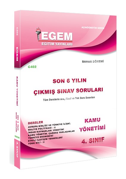 4. Sınıf Kamu Çıkmış Sınav Soruları (2012 - 2018) - Bahar Dönemi (8. Yarıyıl)