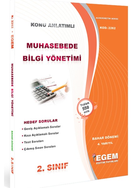 Muhasebede Bilgi Yönetimi Konu Anlatımlı Soru Bankası - Bahar Dönemi 4. Yarıyıl