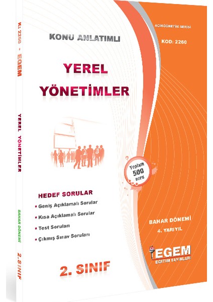 Yerel Yönetimler Konu Anlatımlı Soru Bankası Bahar Dönemi (4. Yarıyıl)