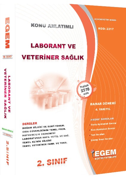 2. Sınıf Laborant Konu Anlatımlı Soru Bankası Bahar Dönemi (4. Yarıyıl)