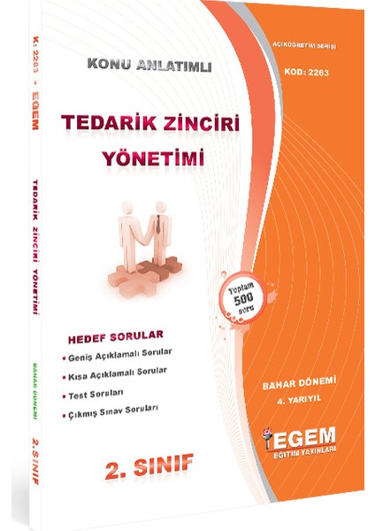 Tedarik Zinciri Yönetimi Konu Anlatımlı Soru Bankası - Bahar Dönemi (4. Yarıyıl)