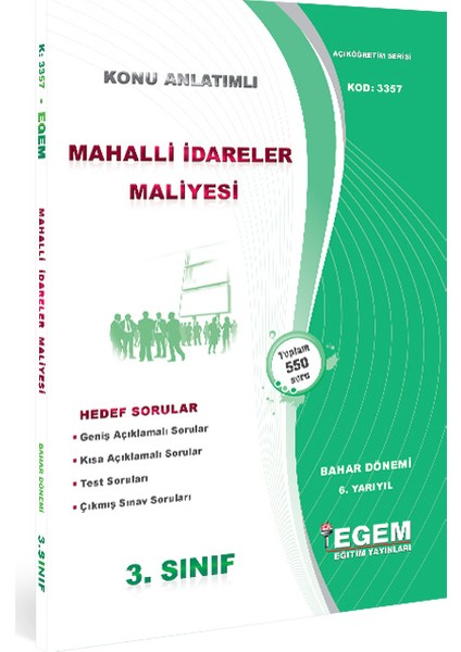 Egem Eğitim Yayınları Mahalli Idareler Maliyesi Konu Anlatımlı Soru Bankası - Bahar Dönemi (6. Yarıyıl)