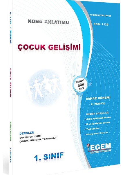 1. Sınıf Çocuk Gelişimi Konu Anlatımlı Soru Bankası - Bahar Dönemi (2. Yarıyıl)