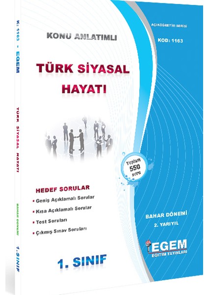 Türk Siyasal Hayatı Konu Anlatımlı Soru Bankası Bahar Dönemi (2. Yarıyıl)
