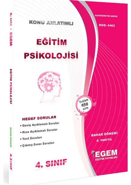 Eğitim Psikolojisi Konu Anlatımlı Soru Bankası - Bahar Dönemi (8. Yarıyıl)