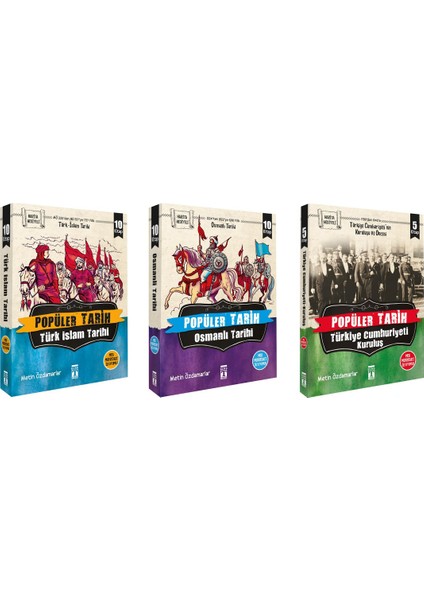 Popüler Tarih 25 Kitap Set Metin Özdamarlar (Türk Islam Tarihi, Osmanlı Tarihi, Türkiye Cumhuriyeti Kuruluş)