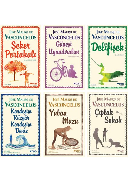 Jose Mauro De Vasconcelos 6 Kitap Set (Şeker Portakalı, Güneşi Uyandıralım, Delifişek, Kardeşim Rüzgar Kardeşim Deniz, Yaban Muzu, Çıplak Sokak)