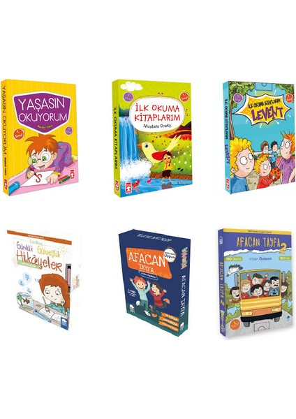 - Mavi Kirpi Yayınları Ilk Okuma 1. Sınıf Kitapları 6 Set 60 Kitap Set (Yaşasın Okuyorum, Ilk Okuma Kitaplarım, Levent Ilk Okuma Kitaplarım, Günlük Güneşlik Hikayeler, Afacan Tayfa 1-2)