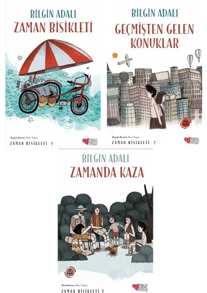 Zaman Bisikleti Serisi 3 Kitap Set Bilgin Adalı (Zaman Bisikleti, Geçmişten Gelen Konuklar, Zamanda Kaza)