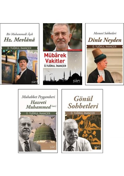 Tuğrul Inançer 5 Kitap Set (Hz. Mevlana, Mübarek Vakitler, Dinle Neyden, Muhabbet Peygamberi, Gönül Sohbetleri)