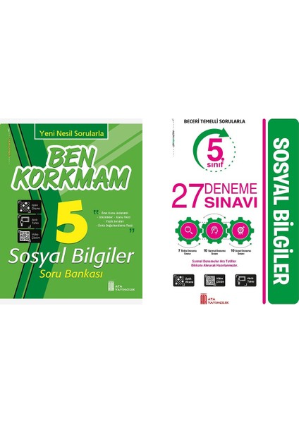 5. Sınıf Ben Korkmam Sosyal Bilgiler Soru Bankası + 27 Deneme Sınavı