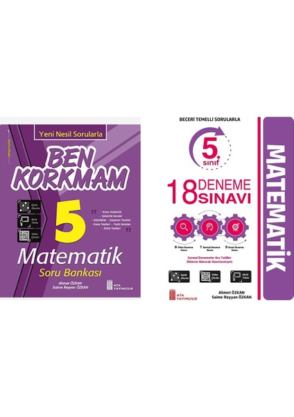 5. Sınıf Ben Korkmam Matematik Soru Bankası + 18 Deneme Sınavı