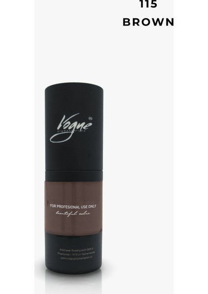 Kalıcı Makyaj Pigmenti Kaş Boyası 115 Brown 15 ml