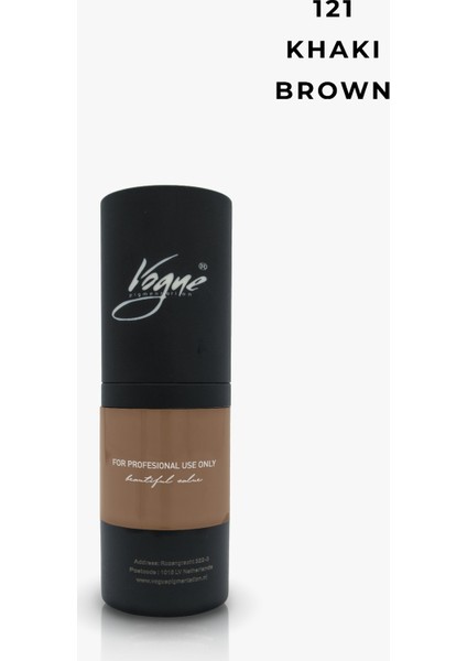 Kalıcı Makyaj Pigmenti Kaş Boyası 121 Khaki Brown 15 ml