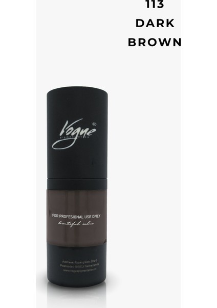 Kalıcı Makyaj Pigmenti Kaş Boyası 113 Darkbrown 15 ml
