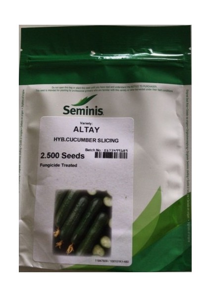 Seminis Hıyar Salatalık Tohumu Altay F1 - 2500 Adet Tohumluk