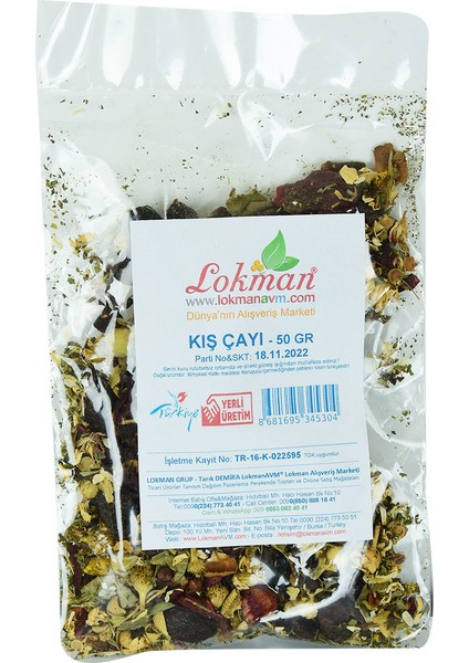 Bitkisel Karışık Osmanlı Çayı Kış Çayı 50 gr Paket