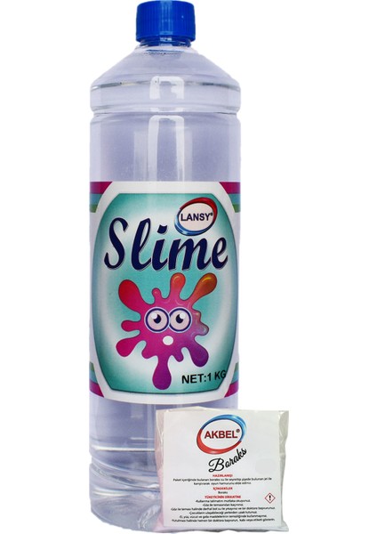 zıp zıp slime boyasız şeffaf 1 kg + boraks