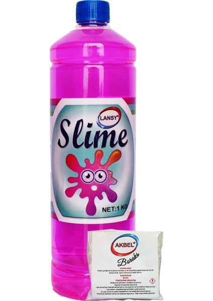 zıp zıp slime fosforlu pembe 1 kg + boraks