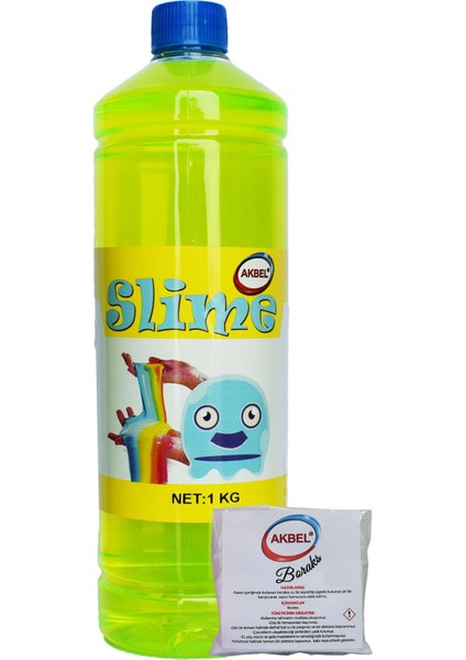 şaka hamuru slime fosforlu yeşil 1 kg + boraks