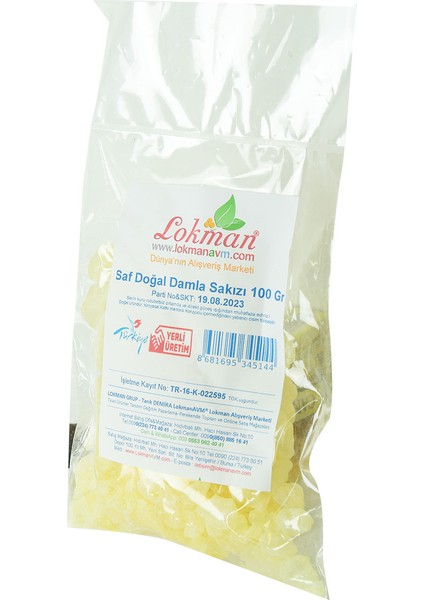 Saf Doğal Damla Sakızı 100 gr Paket fiyatları