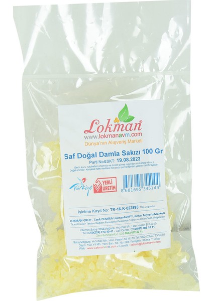 Saf Doğal Damla Sakızı 100 gr Paket fırsatları