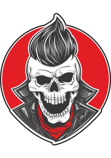 Punk Kurukafa Sticker - 13006