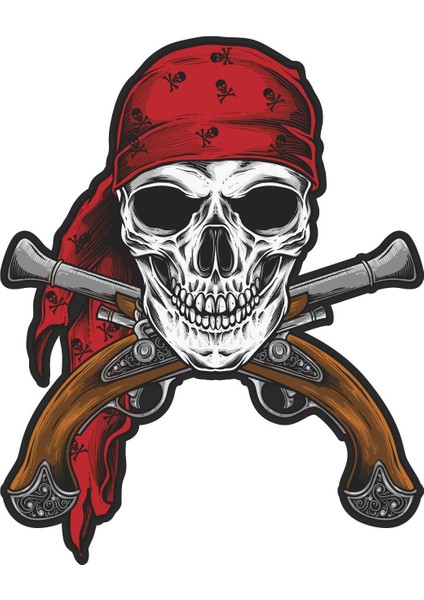 Korsan Kurukafa Sticker - 13035