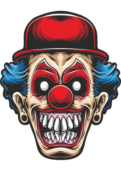 Palyaçok Kurukafa Sticker - 13070