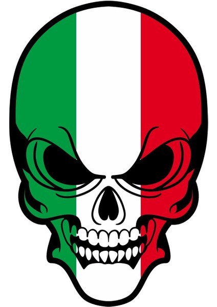 Italya Bayrak Sticker - 13064130641065