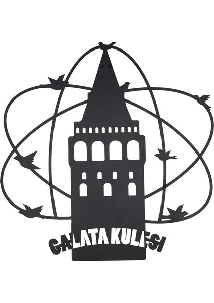 Galata Kulesi Metal Tablo -58X56 cm
