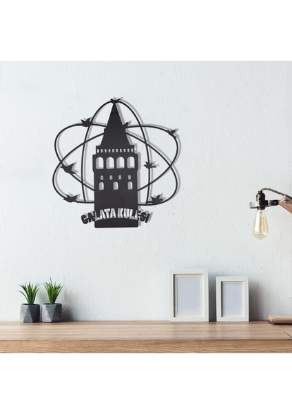 Galata Kulesi Metal Tablo -58X56 cm