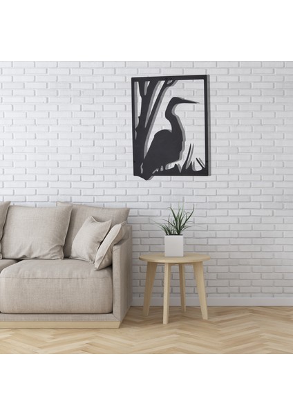 Leylek Metal Tablo -58X42 cm