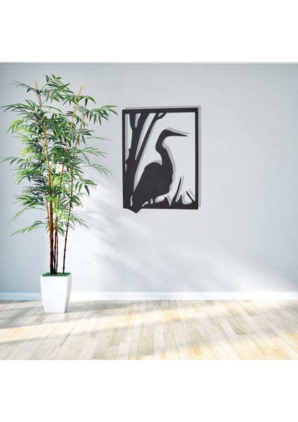 Leylek Metal Tablo -58X42 cm