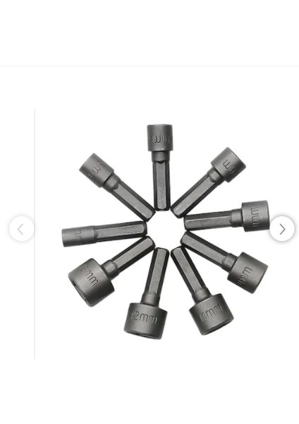 Rekotools- Somun Anahtarı Somun Sıkma Seti Matkap Uçları 9'lu