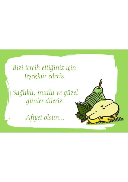 Teşekkür Kartı 5,5 x 8,5 cm