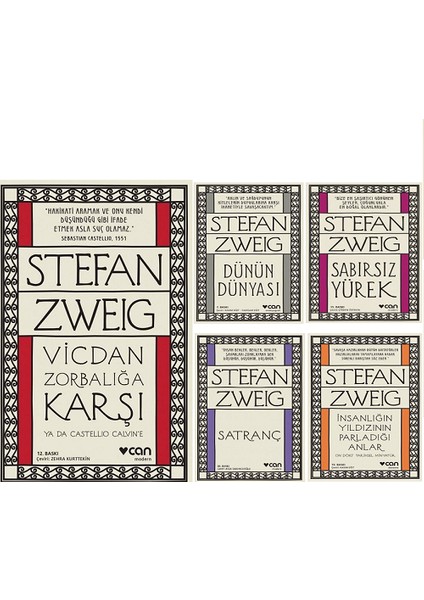 Dünün Dünyası - Satranç - Sabırsız Yürek - İnsanlığın Yıldızının Parladığı Anlar - Vicdan Zorbalığa Karşı - 5 Kitap Set - Stefan Zweig