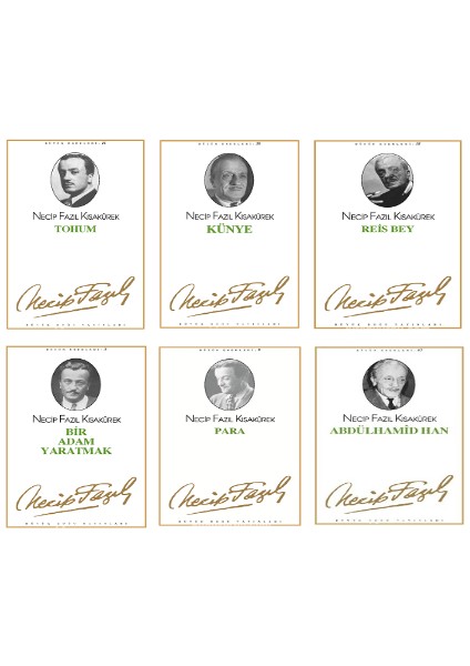 Tohum - Bir Adam Yaratmak - Künye - Para - Reis Bey - Abdülhamit Han - Necip Fazıl - Tiyatro Eserleri