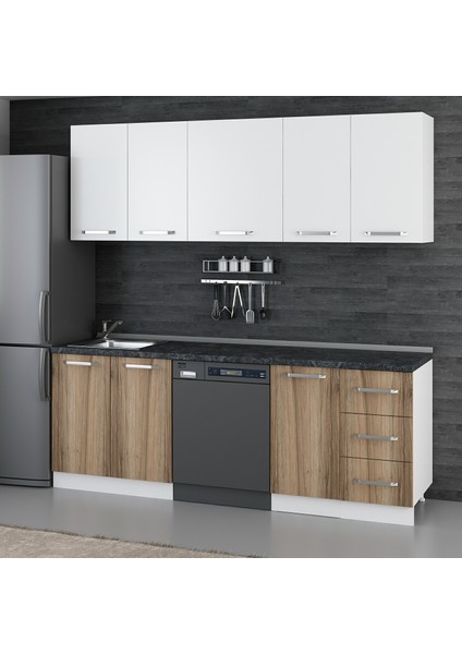 220 cm Mutfak Dolabı Beyaz Dore 220-D11 modelleri