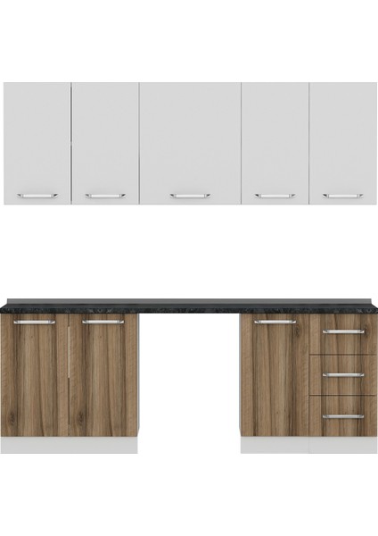 220 cm Mutfak Dolabı Beyaz Dore 220-D11 fırsatları