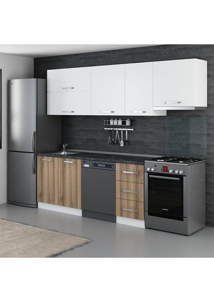 255 cm Mutfak Dolabı Beyaz Dore 255-D15 fırsatları