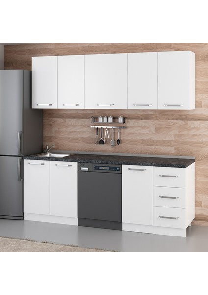220 cm Mutfak Dolabı Beyaz 220-B11 modelleri