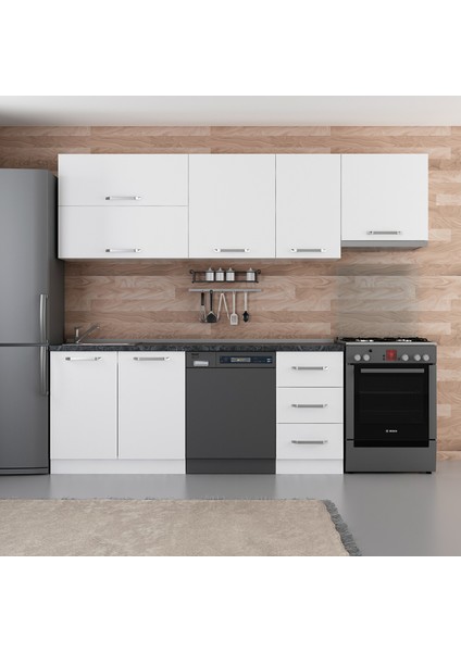255 cm Mutfak Dolabı Beyaz 255-B15