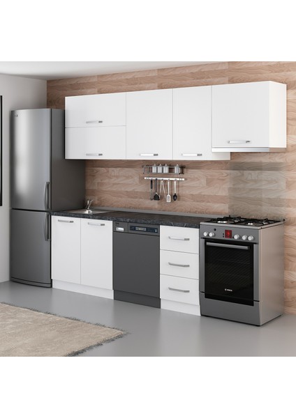 255 cm Mutfak Dolabı Beyaz 255-B15