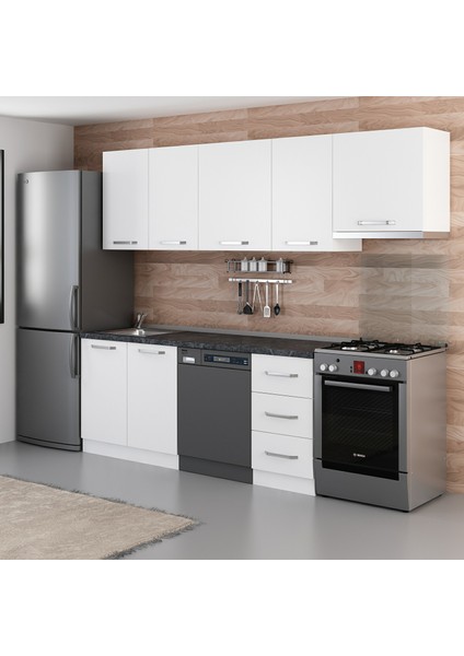 255 cm Mutfak Dolabı Beyaz 255-B12 fırsatları