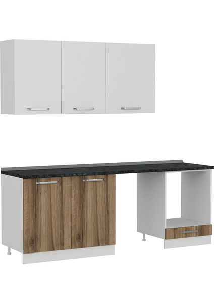 220 cm Mutfak Dolabı Beyaz Dore 220-D13