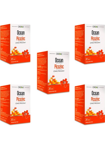 Ocean Picozinc Çinko Pikolinat 30 Tablet x 5 Adet